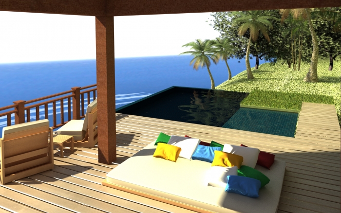 Borda infinita Casa na Praia