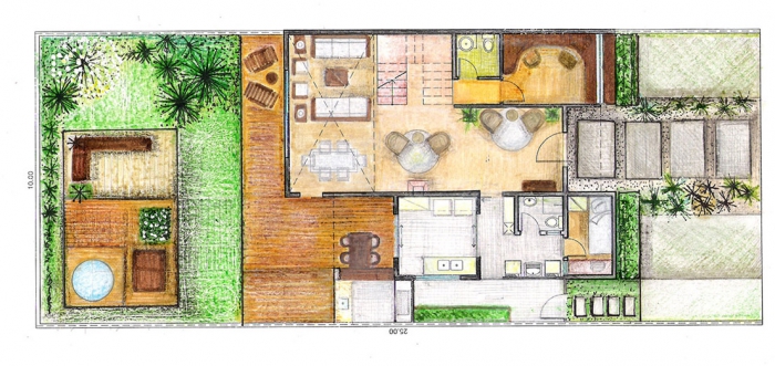 Pavimento inferior Casa na Praia