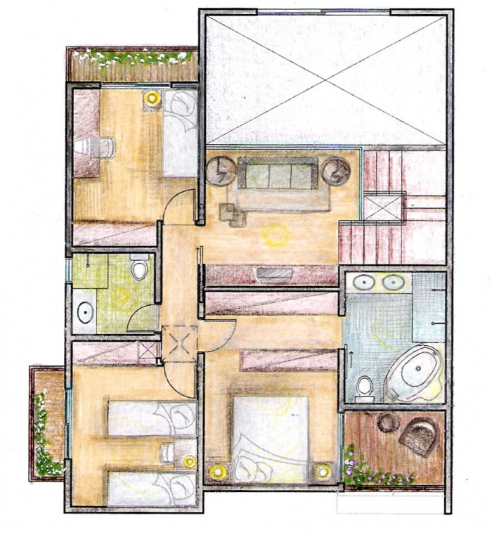 Pavimento superior Casa na Praia